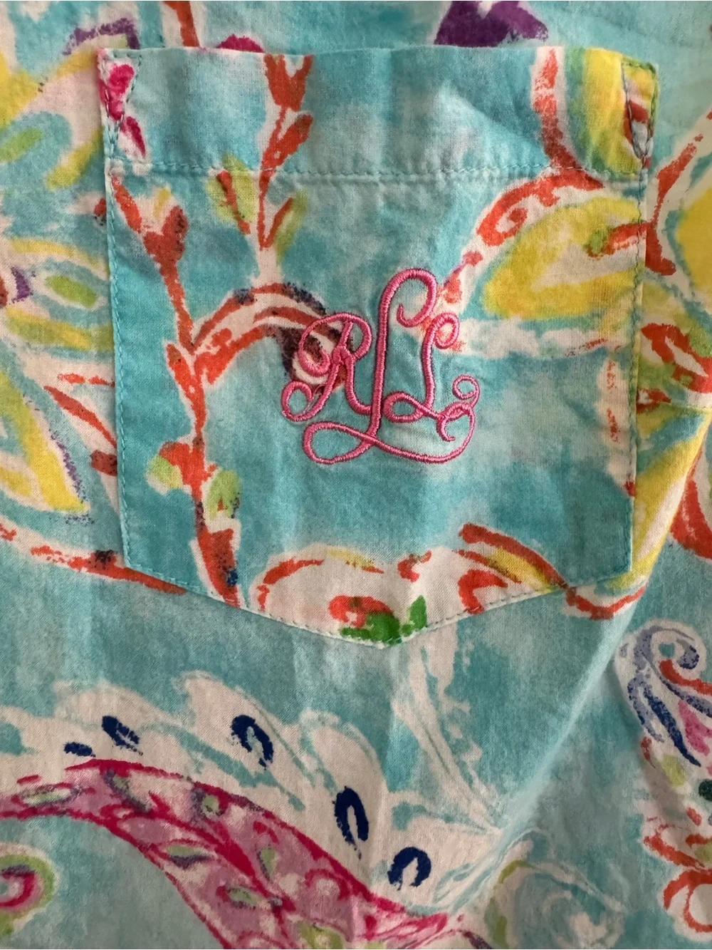 Lauren Ralph Lauren Sleeveless Paisley
Floral Button Down Shirt (Size L) - Picture 7 of 16